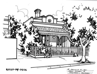 Drawing - Property Illustration, 38 Melville Street, Hawthorn