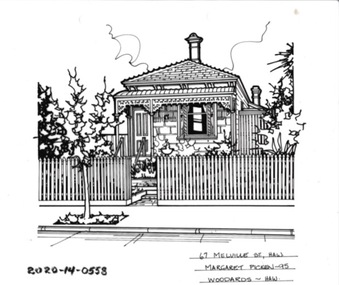 Drawing - Property Illustration, 67 Melville Street, Hawthorn, 1993