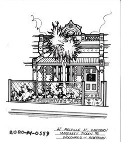 Drawing - Property Illustration, 68 Melville Street, Hawthorn, 1993