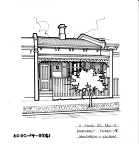 Drawing - Property Illustration, 11 Moir Street, Hawthorn, 1993