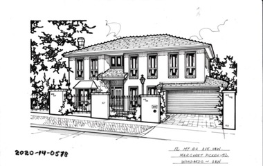 Drawing - Property Illustration, 12 Mount Ida Avenue, Hawthorn East, 1993