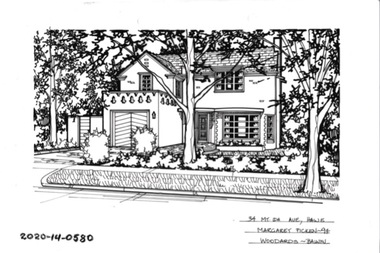 Drawing - Property Illustration, 34 Mount Ida Avenue, Hawthorn East, 1993