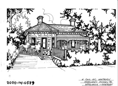 Drawing - Property Illustration, 4 Oak Street, Hawthorn