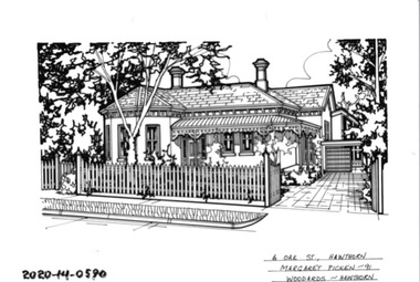 Drawing - Property Illustration, 6 Oak Street, Hawthorn