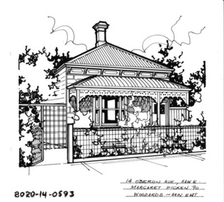 Drawing - Property Illustration, 14 Oberon Avenue, Hawthorn East, 1993