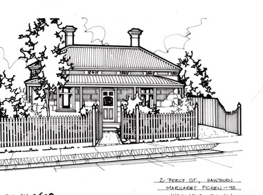 Drawing - Property Illustration, 2 Percy Street, Hawthorn