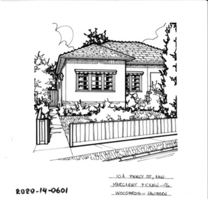 Drawing - Property Illustration, 10A Percy Street, Hawthorn, 1993