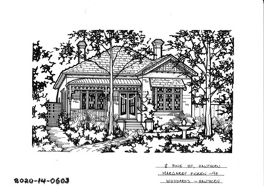 Drawing - Property Illustration, 8 Pine Street, Hawthorn, 1993