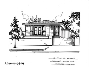 Drawing - Property Illustration, 10 Pine Street, Hawthorn