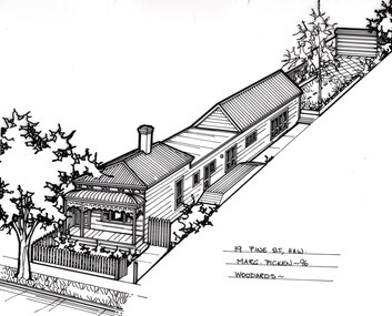 Drawing - Property Illustration, 19 Pine Street, Hawthorn