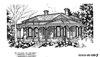 Drawing - Property Illustration, 80 Power Street, Hawthorn