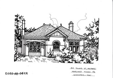 Drawing - Property Illustration, 154 Power Street, Hawthorn, 1993