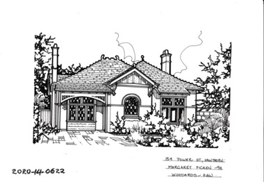 Drawing - Property Illustration, 154 Power Street, Hawthorn
