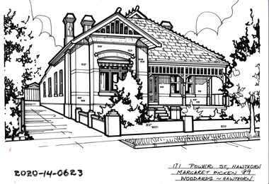 Drawing - Property Illustration, 171 Power Street, Hawthorn