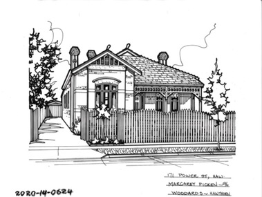 Drawing - Property Illustration, 171 Power Street, Hawthorn, 1993