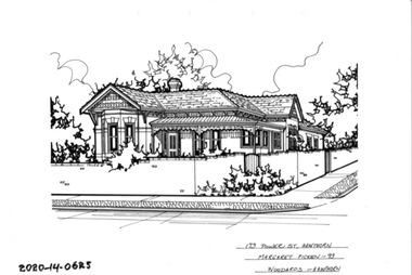 Drawing - Property Illustration, 173 Power Street, Hawthorn