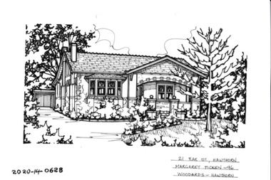 Drawing - Property Illustration, 21 Rae Street, Hawthorn