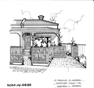 Drawing - Property Illustration, 13 Randolph Street, Hawthorn, 1993