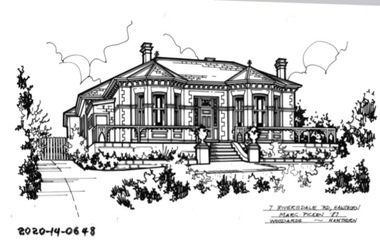 Drawing - Property Illustration, 7 Riversdale Road, Hawthorn, 1993