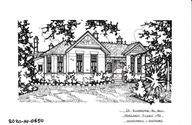 Drawing - Property Illustration, 23 Riversdale Road, Hawthorn, 1993