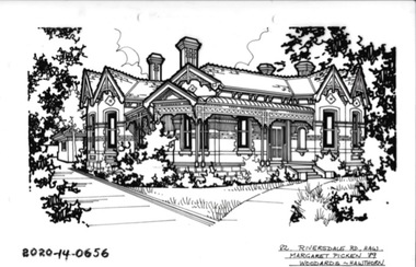 Drawing - Property Illustration, 82 Riversdale Road, Hawthorn, 1993
