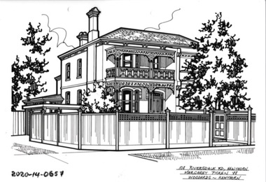 Drawing - Property Illustration, 108 Riversdale Road, Hawthorn, 1993