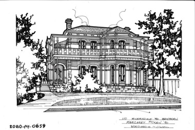 Drawing - Property Illustration, 110 Riversdale Road, Hawthorn, 1993