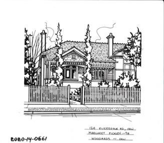 Drawing - Property Illustration, 124 Riversdale Road, Hawthorn, 1993