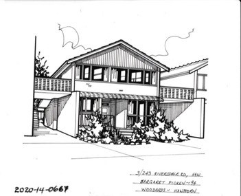 Drawing - Property Illustration, 3/243 Riversdale Road, Hawthorn, 1993