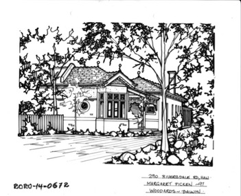 Drawing - Property Illustration, 290 Riversdale Road, Hawthorn, 1993