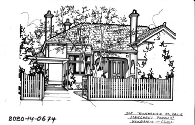 Drawing - Property Illustration, 318 Riversdale Road, Hawthorn, 1993