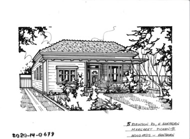 Drawing - Property Illustration, 5 Robinson Road, Hawthorn, 1993