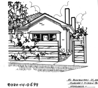 Drawing - Property Illustration, 40 Roseberry Street, Hawthorn East, 1993