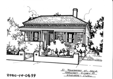 Drawing - Property Illustration, 51 Roseberry Street, Hawthorn East