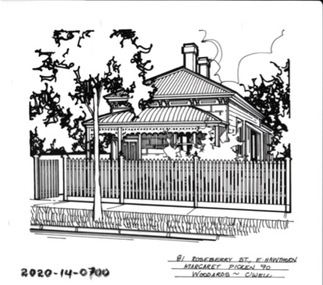 Drawing - Property Illustration, 81 Roseberry Street, Hawthorn East