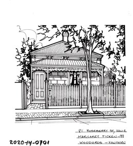 Drawing - Property Illustration, 81 Roseberry Street, Hawthorn East