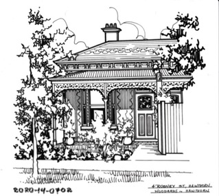 Drawing - Property Illustration, 4 Rosney Street, Hawthorn