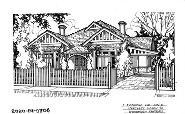 Drawing - Property Illustration, 7 Ryburne Avenue, Hawthon East, 1993