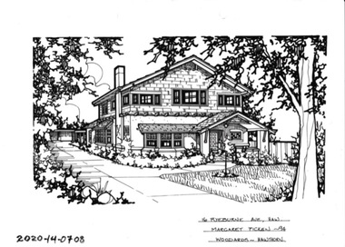 Drawing - Property Illustration, 16 Ryburne Avenue, Hawthon East, 1993