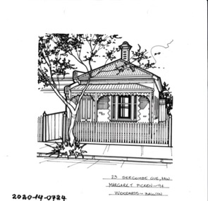 Drawing - Property Illustration, 23 Sercombe Grove, Hawthorn, 1993