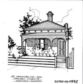 Drawing - Property Illustration, 25 Sercombe Grove, Hawthorn, 1993