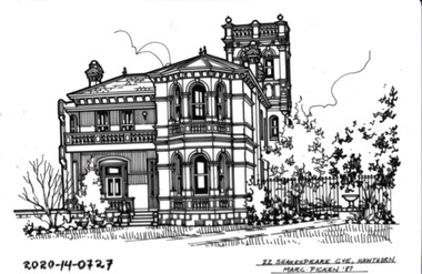 Drawing - Property Illustration, 22 Shakespeare Grove, Hawthorn