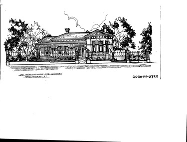 Drawing - Property Illustration, 33 Shakespeare Grove, Hawthorn, 1993