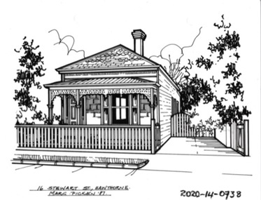 Drawing - Property Illustration, 16 Stewart Street, Hawthorn East