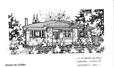 Drawing - Property Illustration, 3 St Helens Road, Hawthorn East, 1993