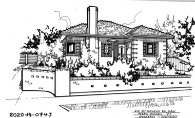 Drawing - Property Illustration, 22 St Helens Road, Hawthorn East, 1993
