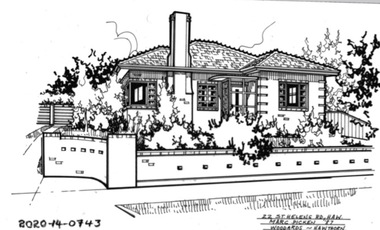 Drawing - Property Illustration, 22 St Helens Road, Hawthorn East