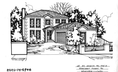 Drawing - Property Illustration, 68 St Helens Road, Hawthorn East, 1993