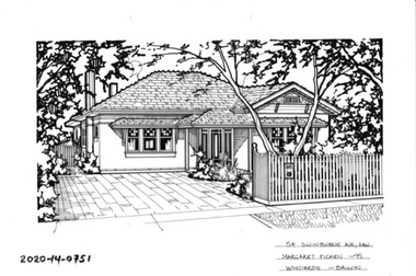 Drawing - Property Illustration, 54 Swinburne Avenue, Hawthorn