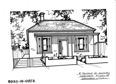 Drawing - Property Illustration, 11 Temple Street, Hawthorn East